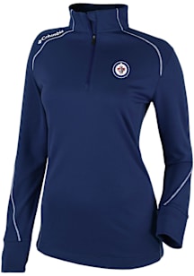 Columbia Winnipeg Jets Womens Navy Blue Heat Seal Omni Wick Shotgun 2.0 Qtr Zip
