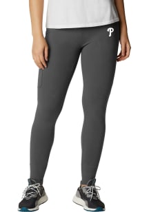 Columbia Philadelphia Phillies Womens Grey Heat Seal Trek Legging Pants