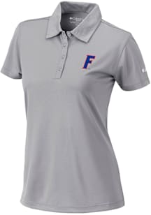 Columbia Florida Gators Womens Grey Heat Seal Birdie Polo Short Sleeve Polo Shirt
