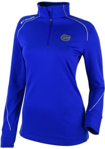 Columbia Florida Gators Womens Blue Heat Seal Omni Wick Shotgun 2.0 Qtr Zip