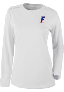 Columbia Florida Gators Womens White Heat Seal Omni Wick Shot Gun Long Sleeve T-Shirt