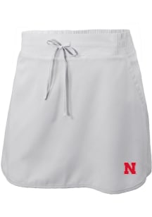 Womens Nebraska Cornhuskers White Columbia Heat Seal Omni Wick Lakewood Pines Shorts