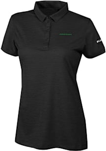 Columbia Oregon Ducks Womens Black Heat Seal Set II Short Sleeve Polo Shirt
