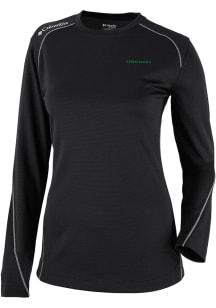 Womens Oregon Ducks Black Columbia Heat Seal Omni Wick Shot Gun Long Sleeve T-Shirt