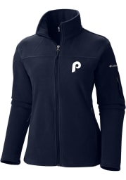 Columbia Philadelphia Phillies Womens Navy Blue Give And Go Light Weight Jacket