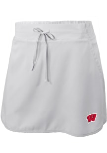 Womens Wisconsin Badgers White Columbia Heat Seal Omni Wick Lakewood Pines Shorts