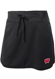 Womens Wisconsin Badgers Black Columbia Heat Seal Omni Wick Lakewood Pines Shorts