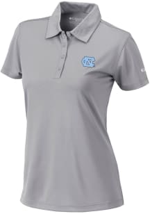 Columbia North Carolina Tar Heels Womens Grey Heat Seal Birdie Polo Short Sleeve Polo Shirt
