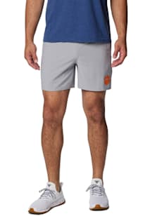 Columbia Clemson Tigers Mens Grey Terminal Roamer Shorts