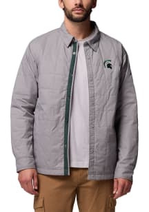 Mens Michigan State Spartans Grey Columbia Campus Roam Medium Weight Jacket