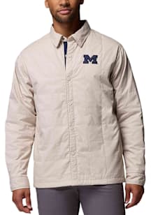 Columbia Michigan Wolverines Mens Natural Campus Roam Medium Weight Jacket