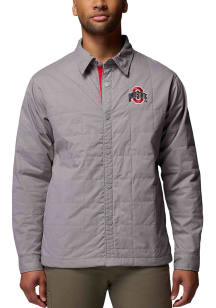Mens Ohio State Buckeyes Grey Columbia Campus Roam Medium Weight Jacket