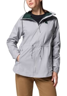 Womens Michigan State Spartans Grey Columbia Lily Park Light Weight Jacket