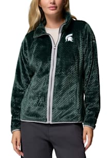 Womens Michigan State Spartans Green Columbia Fire Side II Light Weight Jacket