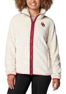 Columbia Oklahoma Sooners Womens Ivory Fire Side II Light Weight Jacket