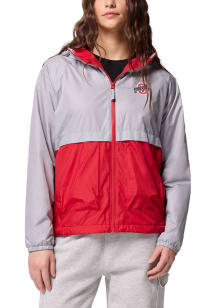Womens Ohio State Buckeyes Grey Columbia Spark Valley Light Weight Jacket