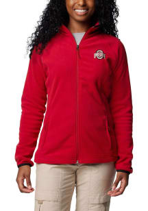 Womens Ohio State Buckeyes Red Columbia Give and Go III Light Weight Jacket