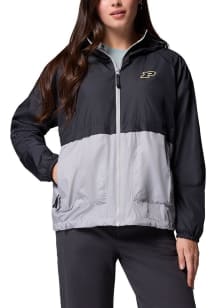 Columbia Purdue Boilermakers Womens Black Spark Valley Light Weight Jacket