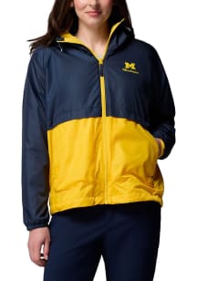 Womens Michigan Wolverines Blue Columbia Spark Valley Light Weight Jacket