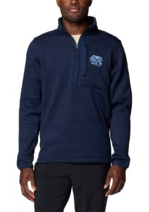 Columbia North Carolina Tar Heels Mens  Sweater Weather Long Sleeve Qtr Zip Pullover