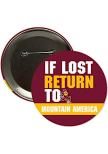 Arizona State Sun Devils 3" If Lost Return To Mountain America Button - Red
