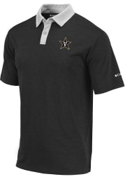Columbia Vanderbilt Commodores Mens Black Range Short Sleeve Polo