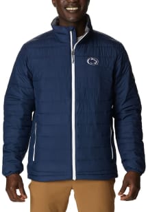 Mens Penn State Nittany Lions Navy Blue Columbia Powder Lite Heavyweight Jacket