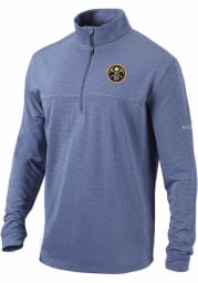 Columbia Denver Nuggets Mens Navy Blue Soar Long Sleeve 1/4 Zip Pullover