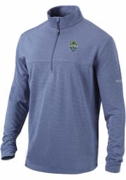 Columbia Seattle Sounders FC Mens Navy Blue Soar Long Sleeve 1/4 Zip Pullover