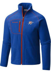 Columbia Oklahoma City Thunder Mens Blue Fast Trek II Long Sleeve Full Zip Jacket
