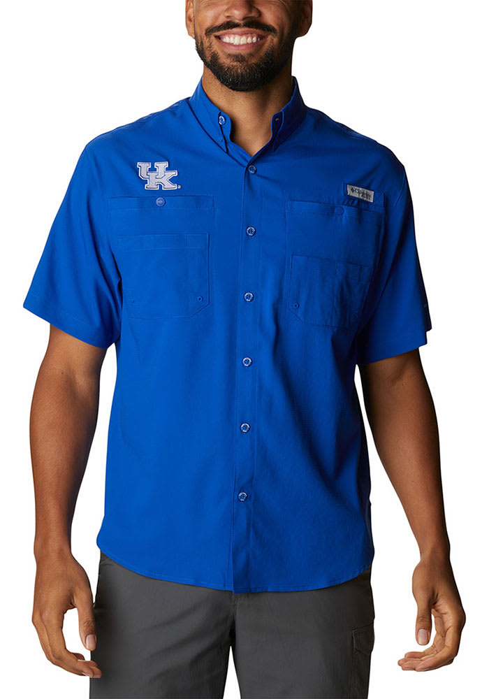 Columbia Kentucky Wildcats Mens Tamiami Short Sleeve Dress Shirt