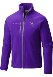 Columbia Colorado Rockies Mens Purple Fast Trek II Long Sleeve Full Zip Jacket