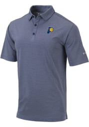 Columbia Indiana Pacers Mens Navy Blue Sunday Short Sleeve Polo