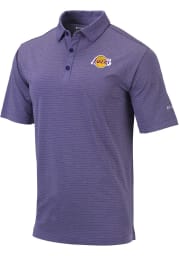 Columbia Los Angeles Lakers Mens Purple Sunday Short Sleeve Polo
