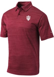 Columbia Indiana Hoosiers Mens Red Set Short Sleeve Polo