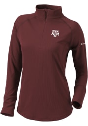 Columbia Texas A&M Womens Maroon Flop Shot 1/4 Zip Pullover