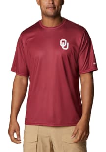 Columbia Oklahoma Sooners Crimson Terminal Tackle Short Sleeve T Shirt