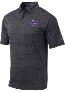 Columbia K-State Wildcats Mens Black Set Short Sleeve Polo
