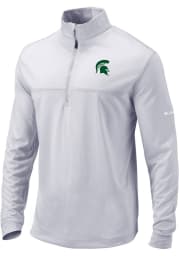 Columbia Michigan State Spartans Mens Grey Soar Long Sleeve 1/4 Zip Pullover