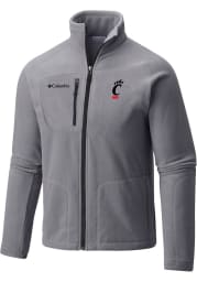 Columbia Cincinnati Bearcats Mens Grey Fast Trek II Fleece Medium Weight Jacket