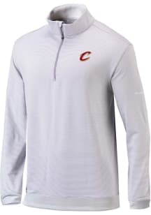 Columbia Cleveland Cavaliers Mens Grey Heat Seal Omni-Wick Even Lie Long Sleeve Qtr Zip Pullover