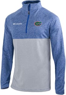 Columbia Florida Gators Mens Blue Heat Seal Omni-Wick Rockin It Long Sleeve 1/4 Zip Pullover