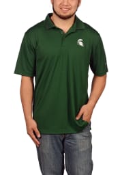 Columbia Michigan State Spartans Mens Green Round One Short Sleeve Polo