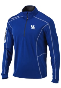 Columbia Kentucky Wildcats Mens Blue Shotgun Long Sleeve 1/4 Zip Pullover