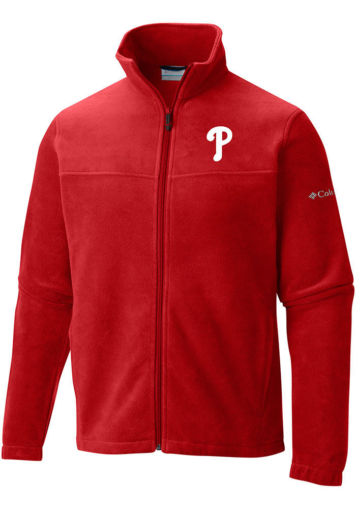 Columbia Philadelphia Phillies Mens Red Flanker Light Weight Jacket