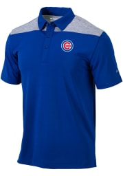 Columbia Chicago Cubs Mens Blue Utility Short Sleeve Polo