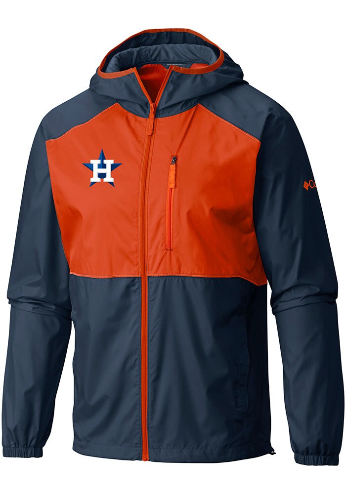 Columbia Houston Astros Mens Navy Blue Flash Forward Light Weight Jacket