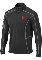 Columbia Detroit Tigers Mens Charcoal Omni-Wick Shotgun Long Sleeve 1/4 Zip Pullover