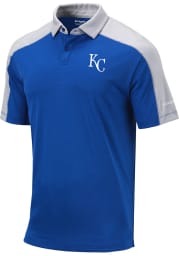 Columbia Kansas City Royals Mens Blue Bracket Short Sleeve Polo