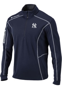 Columbia New York Yankees Mens Navy Blue Omni-Wick Shotgun Long Sleeve 1/4 Zip Pullover